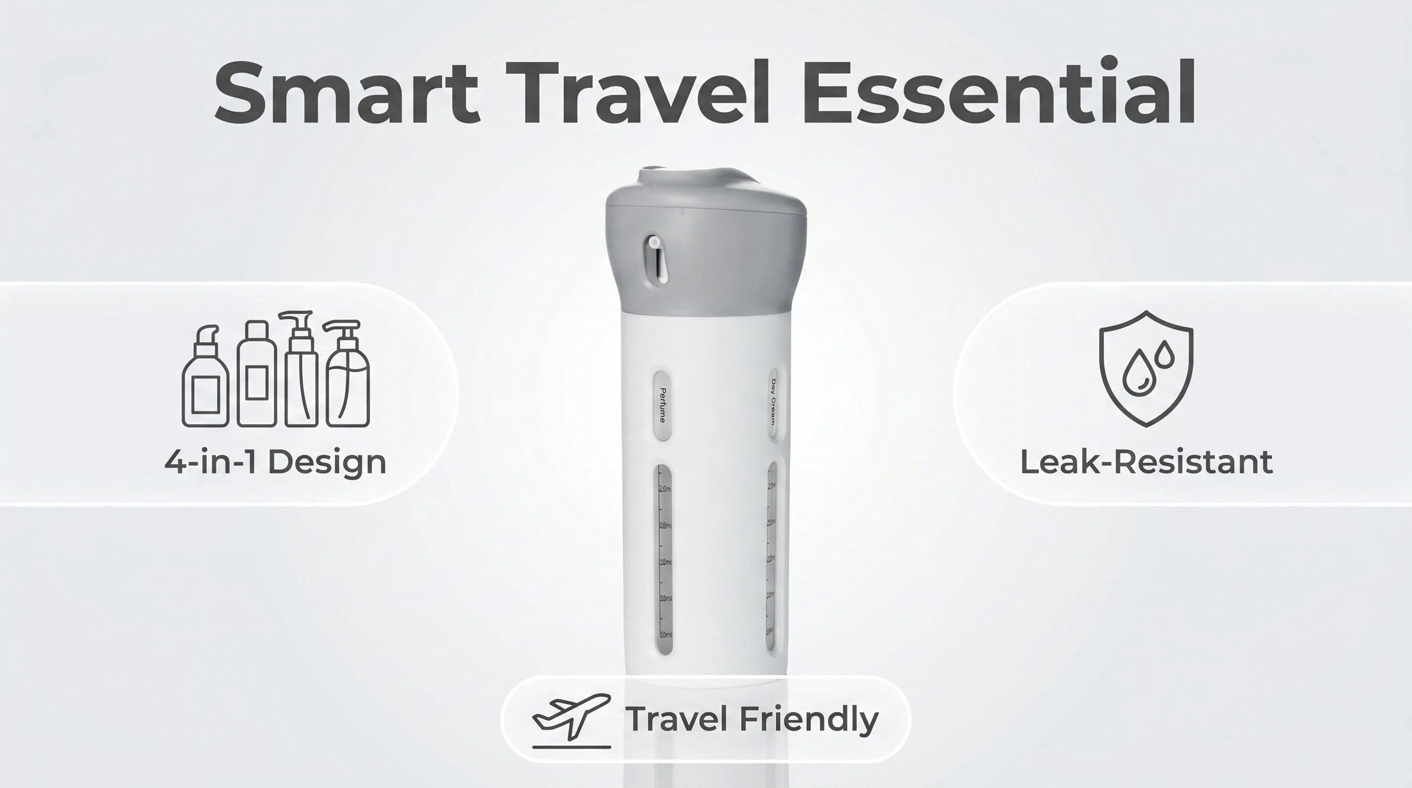 4-in-1 Travel Toiletry Dispenser
